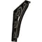 Ekena Millwork Tristan Wrought Iron Bracket, (Triple center brace), Antiqued Warm Silver 2"W x 7 1/2"D x 10"H BKTM02X07X10TTNAWS - alternate 1